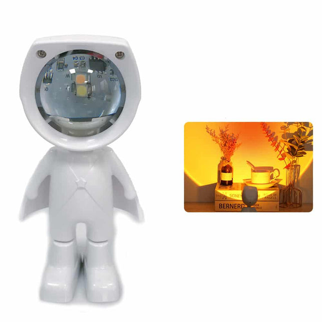 Projektor západu slunce ve tvaru astronauta