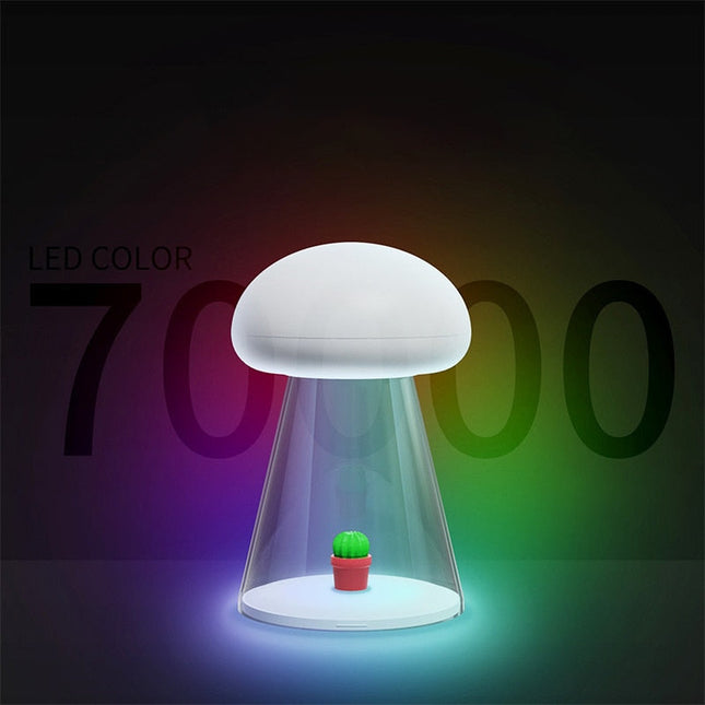 Dotyková hudební noční lampička houba