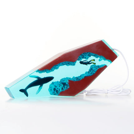 Lampa velryba z epoxidové pryskyřice