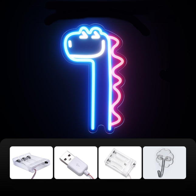 Dekorativní neonová lampa dinosaurus pro děti