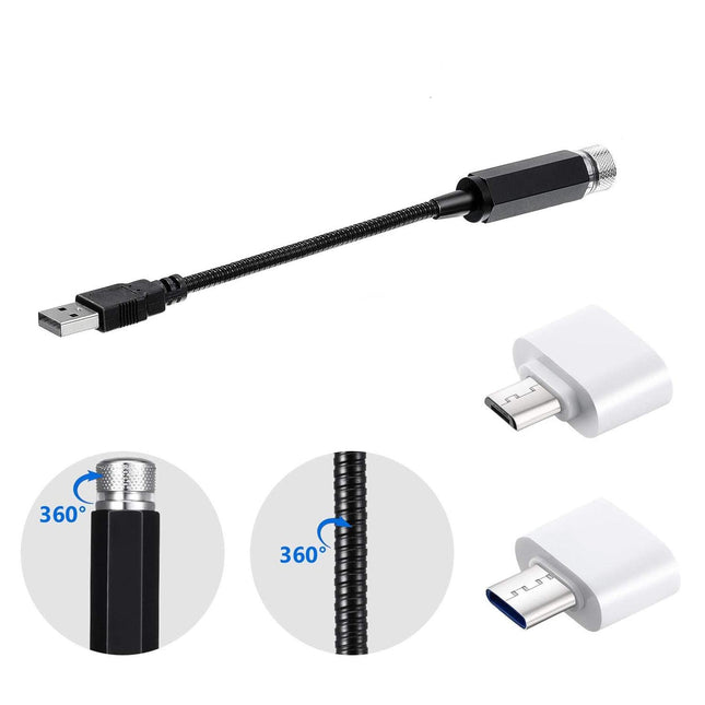 Zelený LED projektor hvězdné oblohy