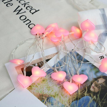 Dětský světelný řetěz růžová srdíčka