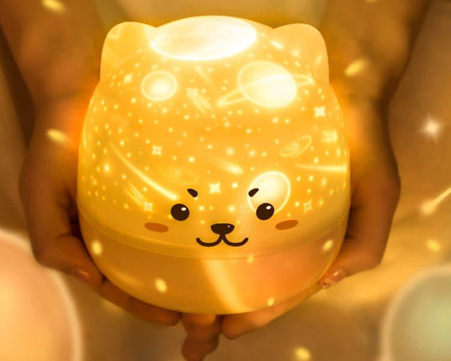 Dětský projektor a lampička kočka s hudbou