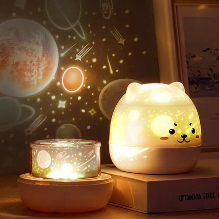 Dětský projektor a lampička kočka s hudbou