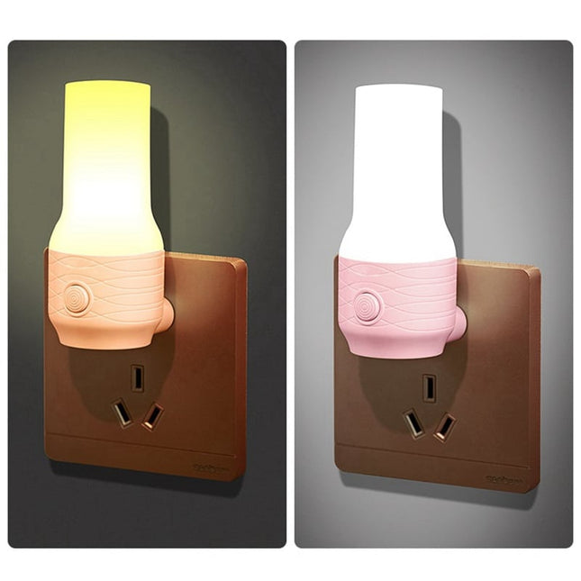 LED noční světlo do zásuvky s vypínačem