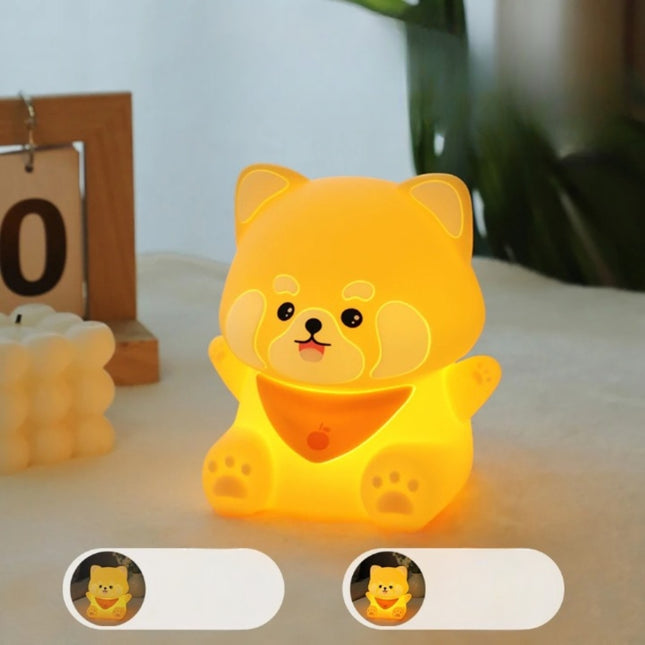 Silikonové noční světlo kawaii pejsek