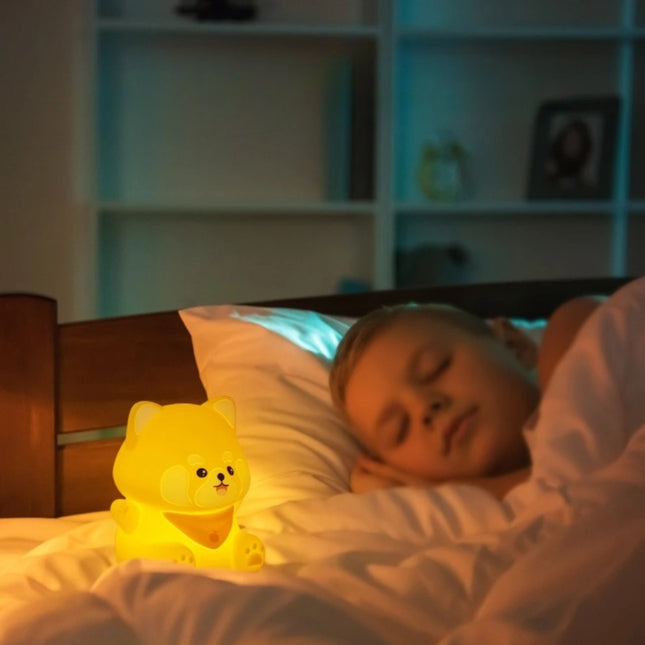 Silikonové noční světlo kawaii pejsek
