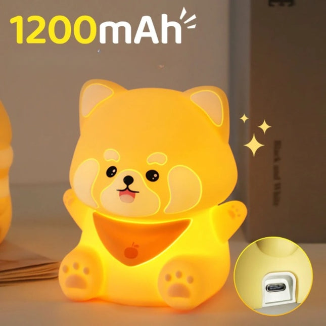 Silikonové noční světlo kawaii pejsek