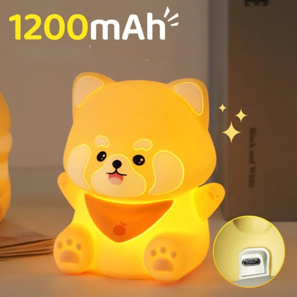 Silikonové noční světlo kawaii pejsek