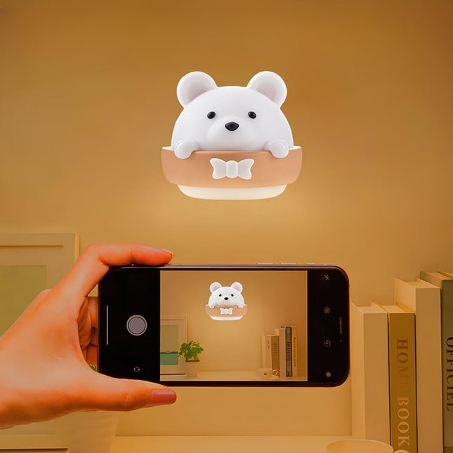 Dobíjecí stmívatelné noční světlo medvídek