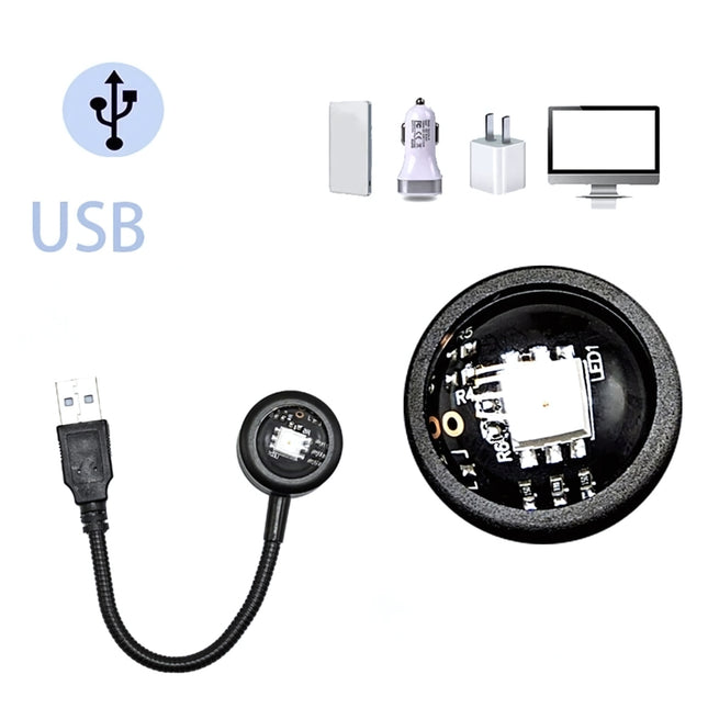 Mini USB projektor lampa západ slunce