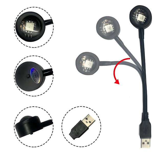 Mini USB projektor lampa západ slunce