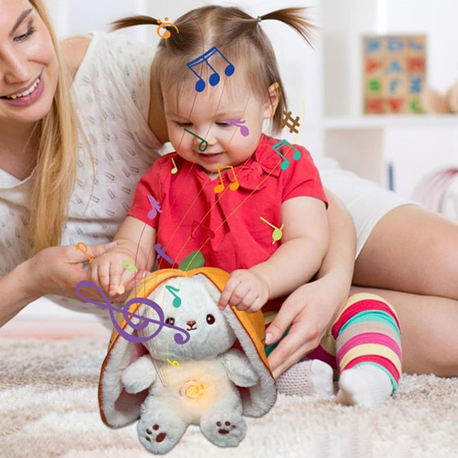 Svítící plyšový zajíček v roztomilém převleku