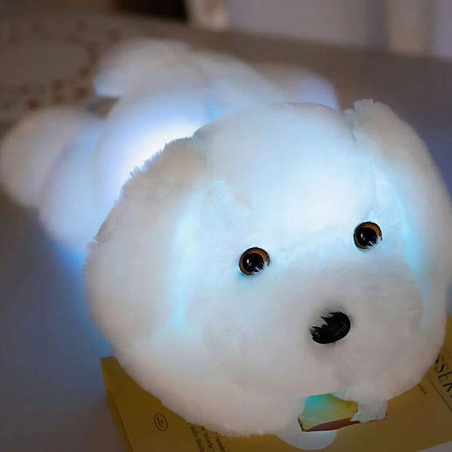 Svítící plyšový pejsek s LED světýlky