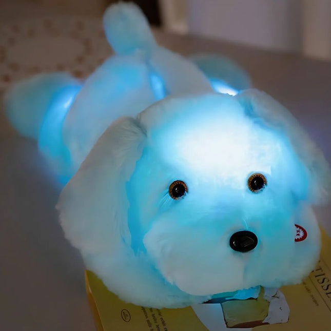 Svítící plyšový pejsek s LED světýlky