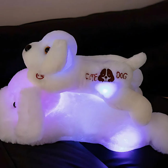 Svítící plyšový pejsek s LED světýlky