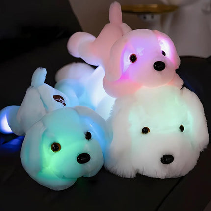 Svítící plyšový pejsek s LED světýlky