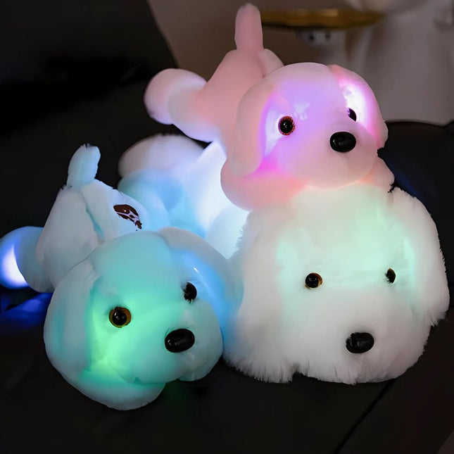 Svítící plyšový pejsek s LED světýlky