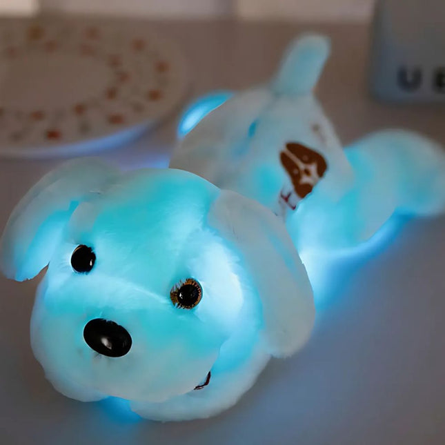 Svítící plyšový pejsek s LED světýlky