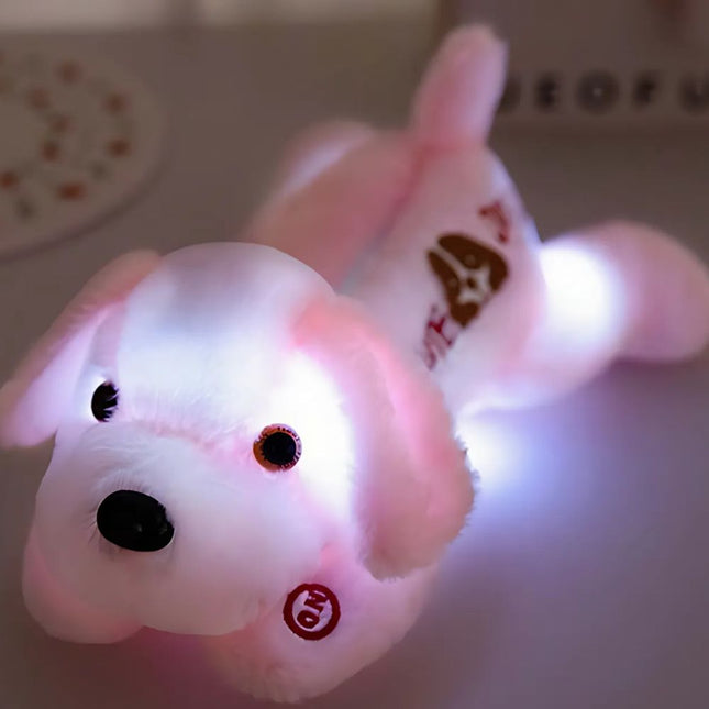 Svítící plyšový pejsek s LED světýlky