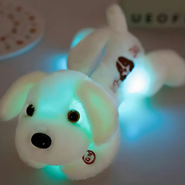 Svítící plyšový pejsek s LED světýlky