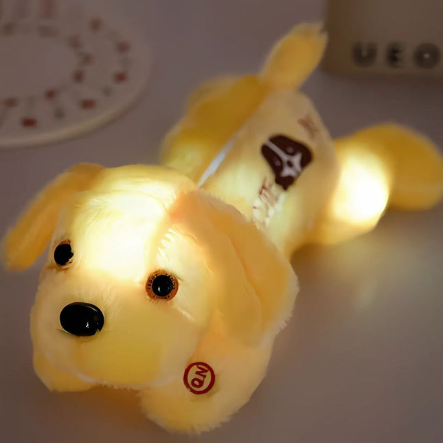 Svítící plyšový pejsek s LED světýlky