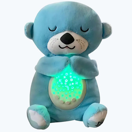 Spící plyšová vydra s uklidňujícím světlem