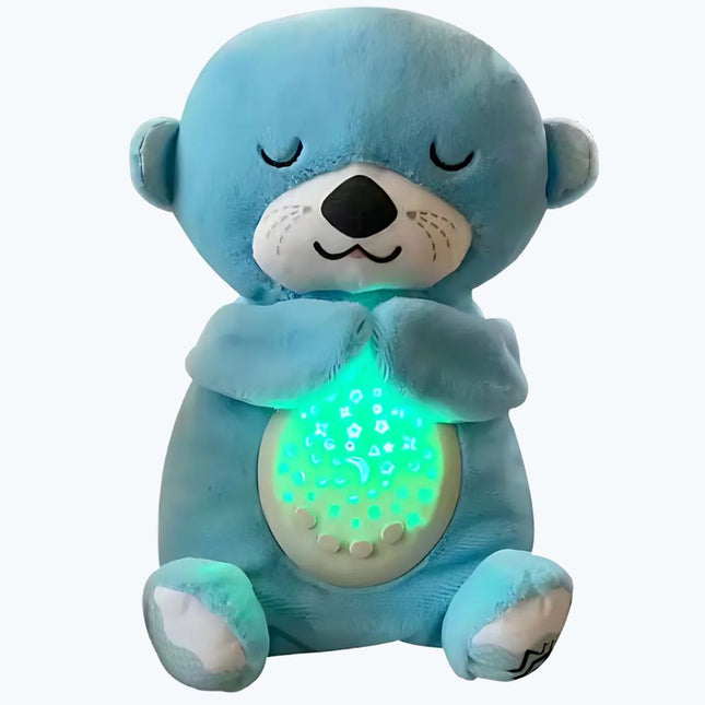 Spící plyšová vydra s uklidňujícím světlem