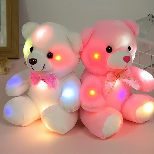 Svítící plyšový medvídek s LED světýlky