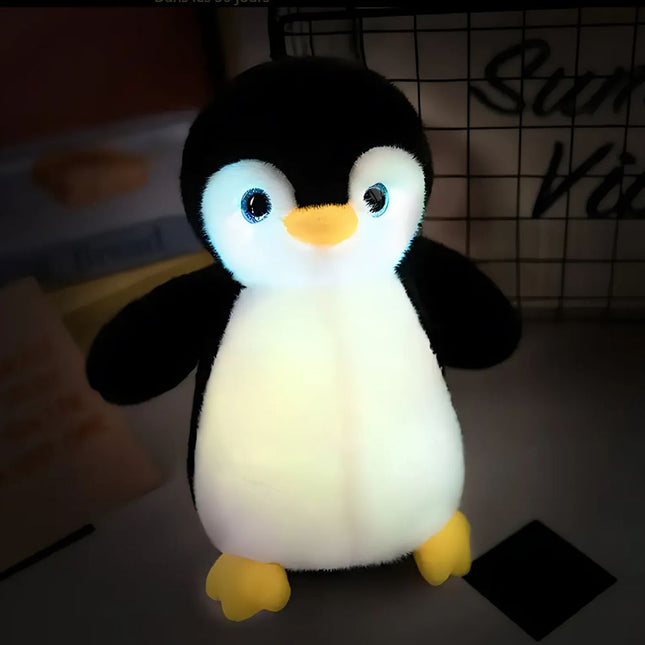 Svítící plyšový tučňák s nočním světlem