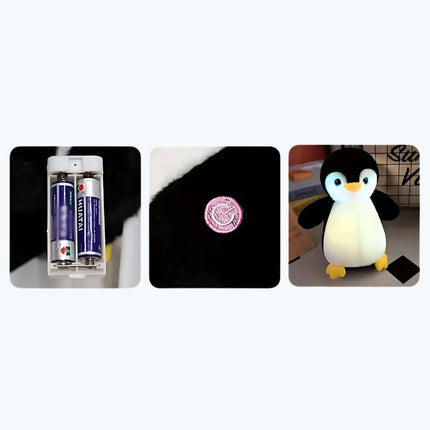 Svítící plyšový tučňák s nočním světlem