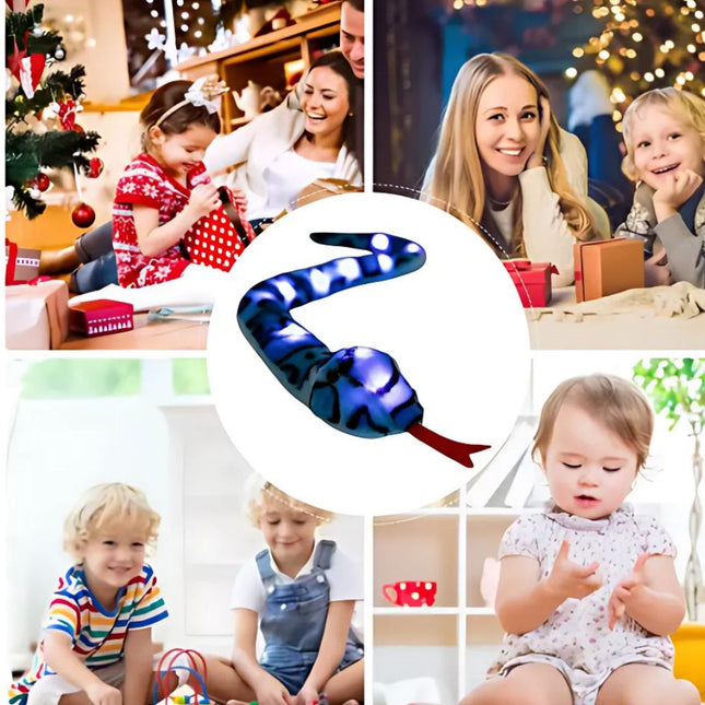 Plyšová lampička had zelená a modrá