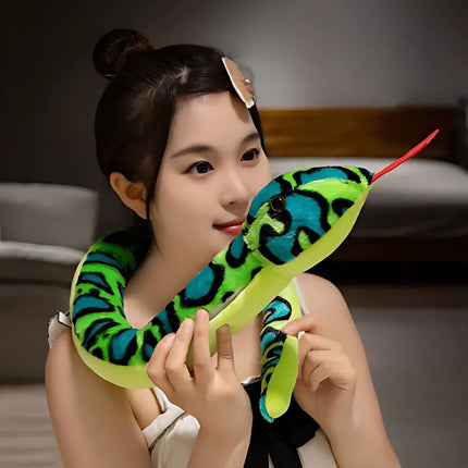 Plyšová lampička had zelená a modrá