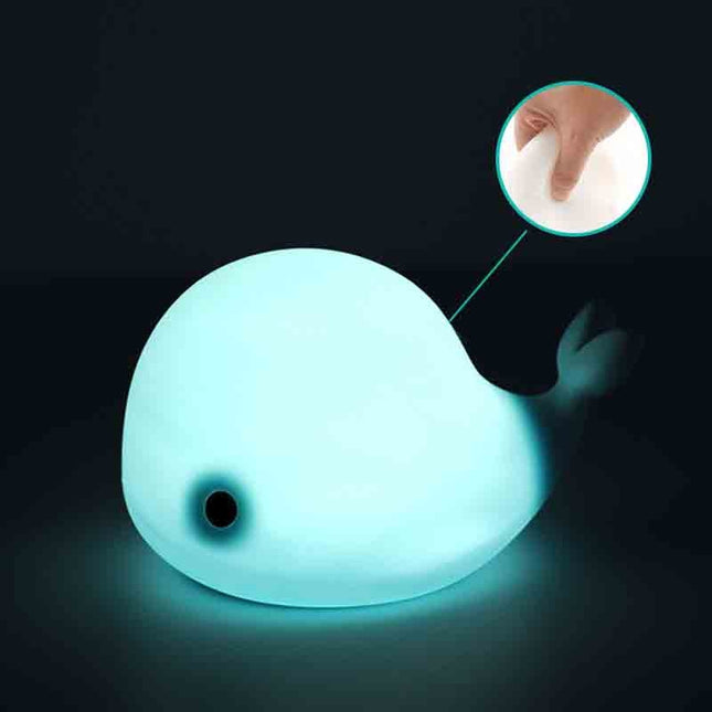Roztomilé noční světlo velryba pro miminka