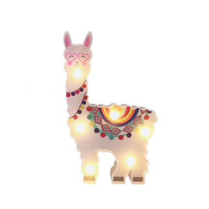 Nástěnná LED dekorace roztomilá lama