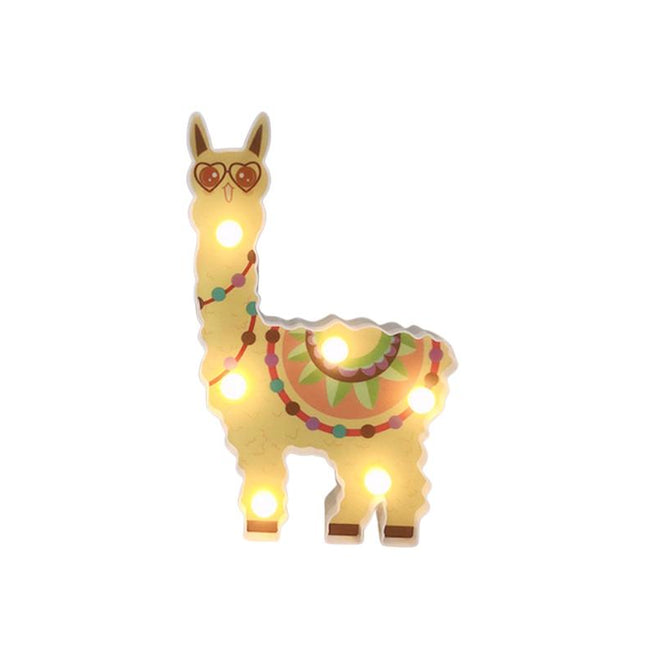 Dekorativní LED nástěnná lampa lama