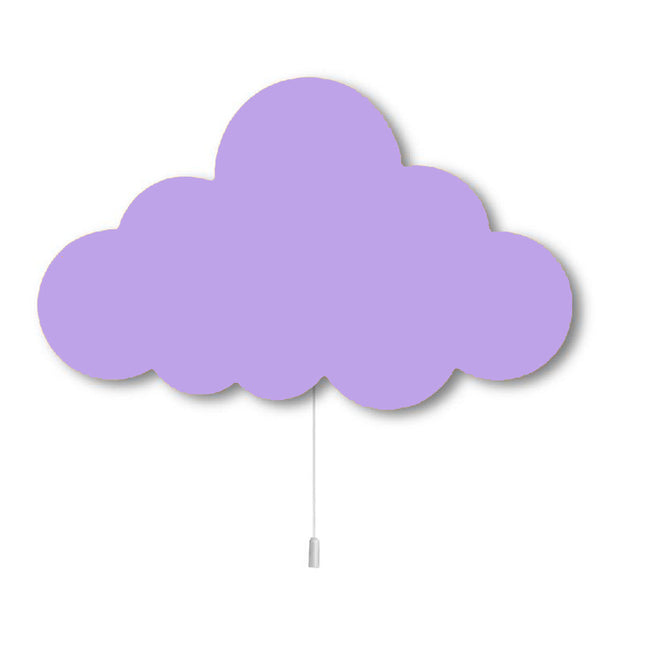 Dřevěné nástěnné světlo mráček do pokojíčku