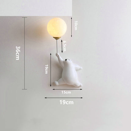 Nástěnná lampička pro děti medvídek balónek