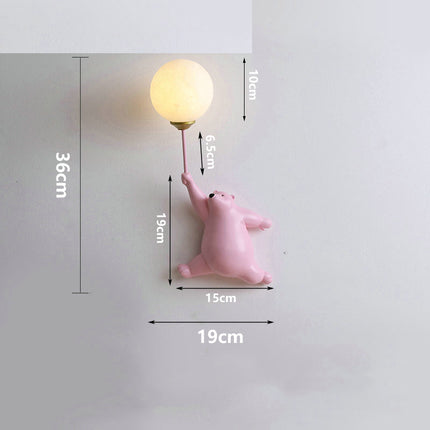 Nástěnná lampička pro děti medvídek balónek