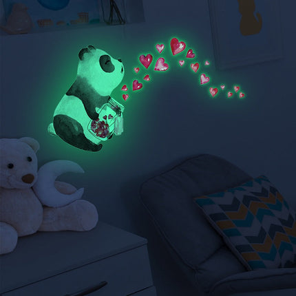 Samolepky panda svítící ve tmě