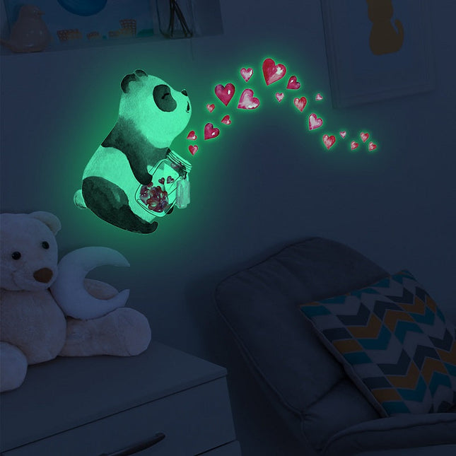 Samolepky panda svítící ve tmě