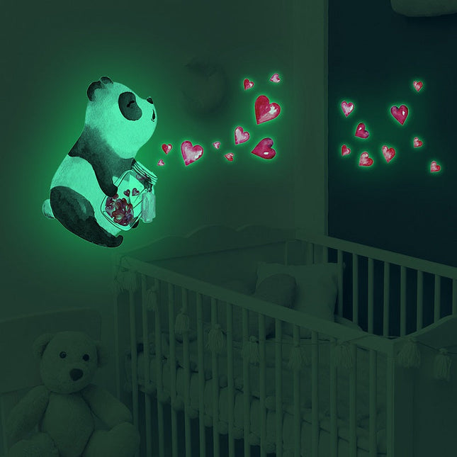 Samolepky panda svítící ve tmě