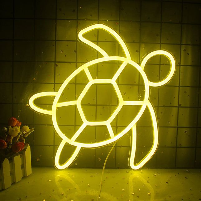 LED neonové světlo ve tvaru želvy