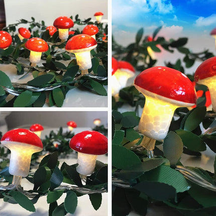 Dětský světelný řetěz s houbičkami LED