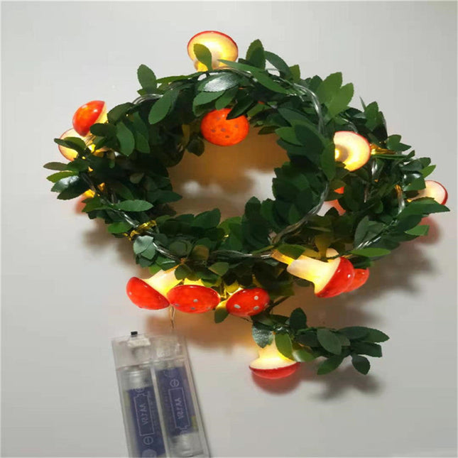 Dětský světelný řetěz s houbičkami LED