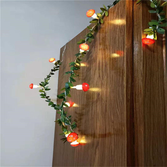 Dětský světelný řetěz s houbičkami LED