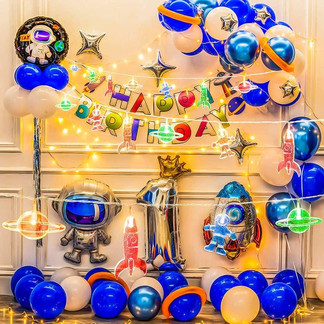 Dětský LED světelný řetěz Vesmír