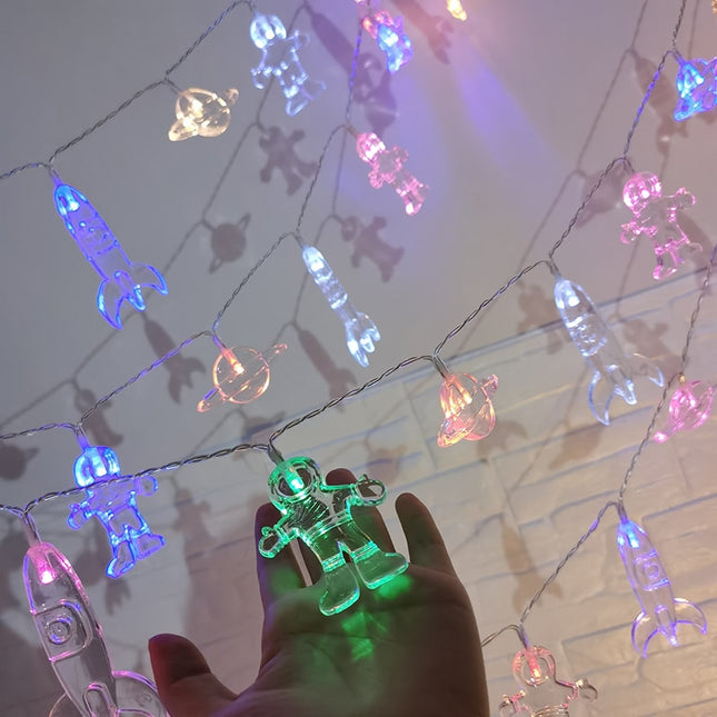 Dětský LED světelný řetěz Vesmír