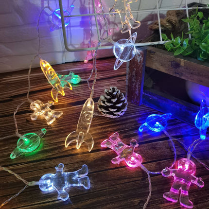 Dětský LED světelný řetěz Vesmír