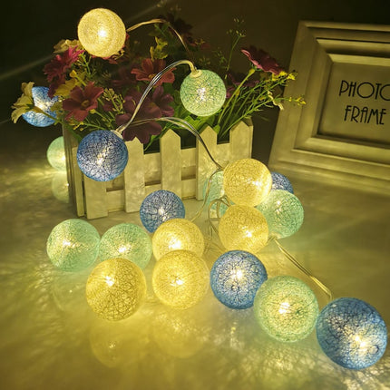 LED světelný řetěz bavlněné koule